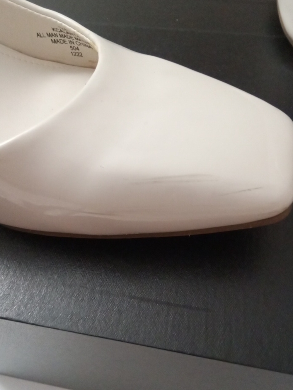Calvin Klein "Alanta" Ivory Square-Toe Pumps Block Heel Size 7 1/2 - Picture 10 of 11